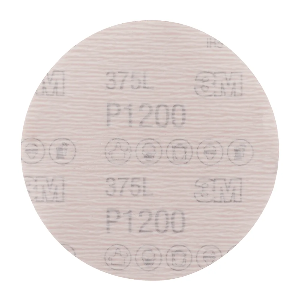 3M™ Hookit™ Disco de Filme 375L, 127 mm, Sem furos, P1200