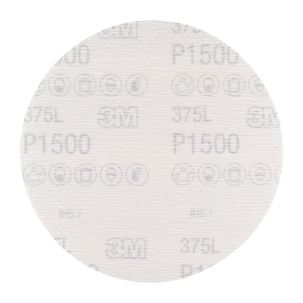 3M™ Hookit™ Disco de Filme 375L, 152 mm, Sem furos, P1500