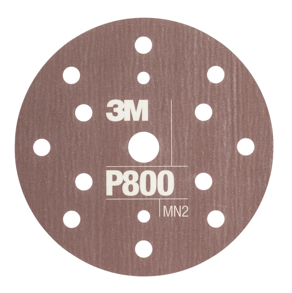 3M™ Hookit™ Disco Abrasivo Flexível 270J, 150 mm, 15 furos, P800, 34420