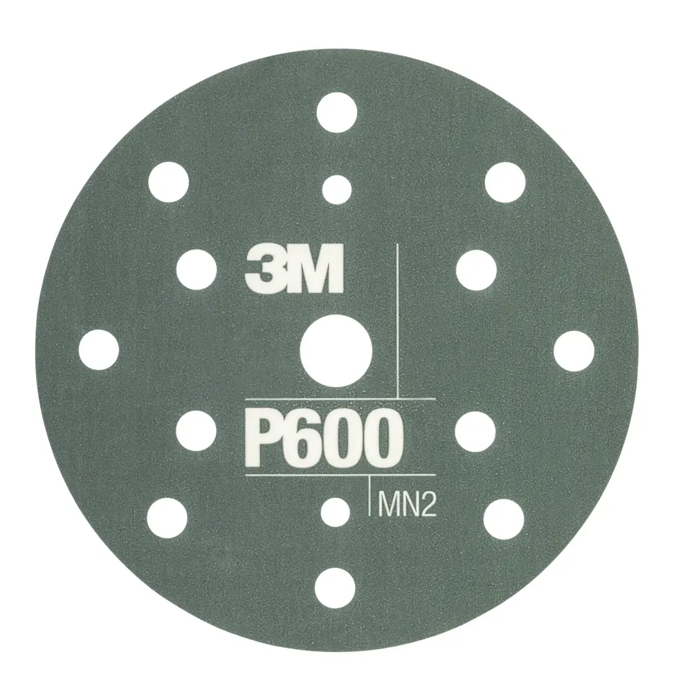 3M™ Hookit™ Disco Abrasivo Flexível 270J, 150 mm, 15 furos, P600, 34419