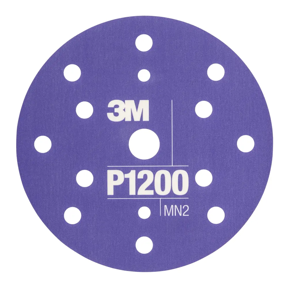3M™ Hookit™ Disco Abrasivo Flexível 270J, 150 mm, 15 furos, P1200, 34422