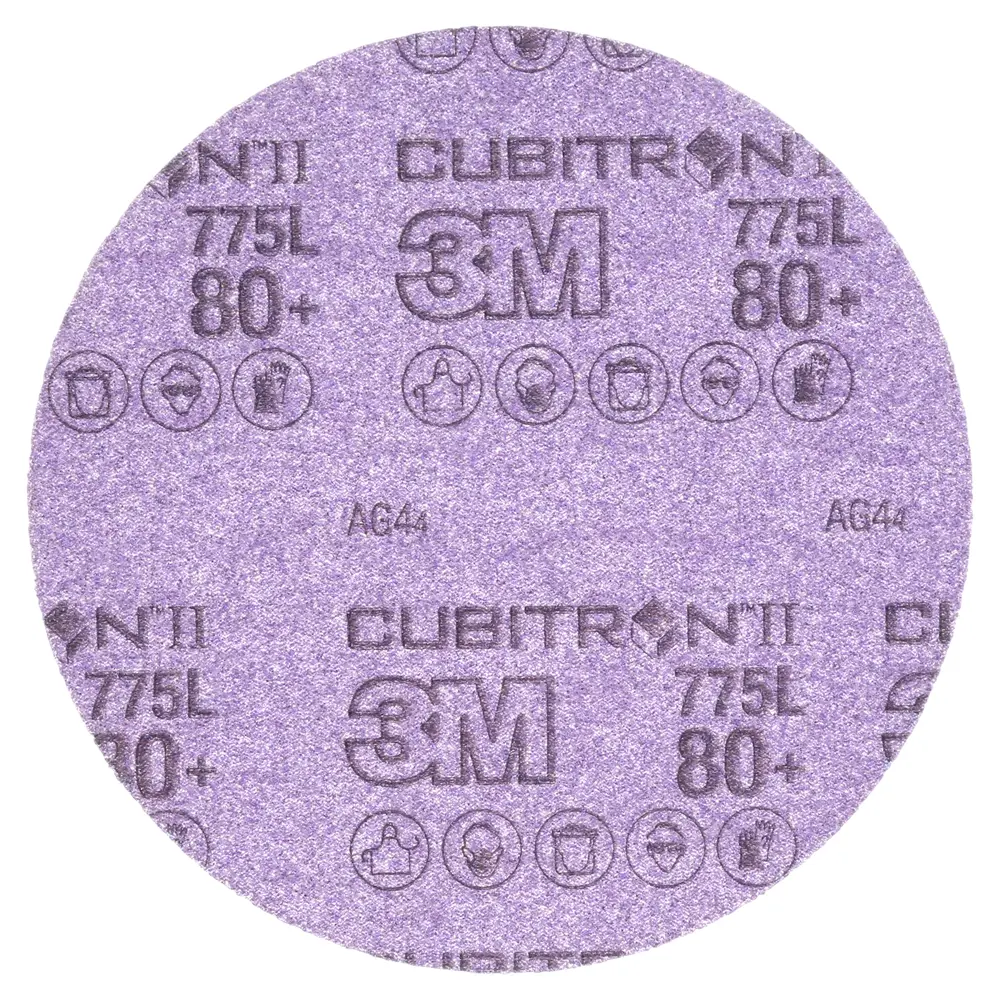 3M™ Cubitron™ II Hookit™ Disco de Filme 775L, Sin agujeros,75MM P80, 250 por caixa