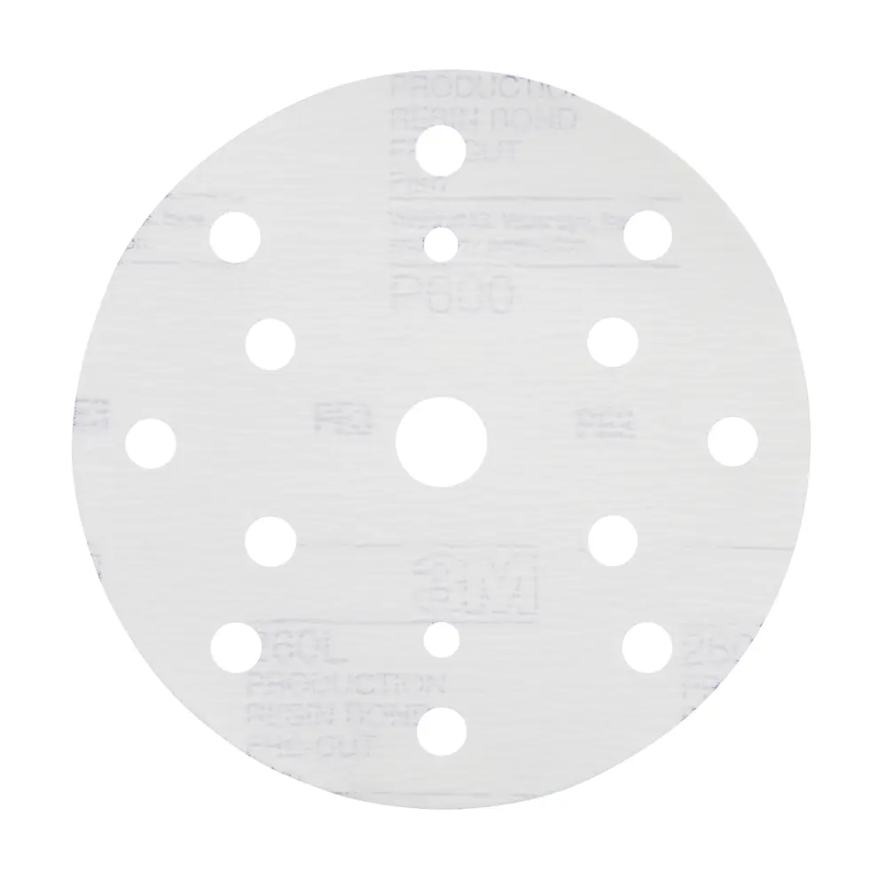 Disco Abrasivo de Filme de Acabamento 3M™ Hookit™ 260L, 150 mm, 15 furos, P600, 51057