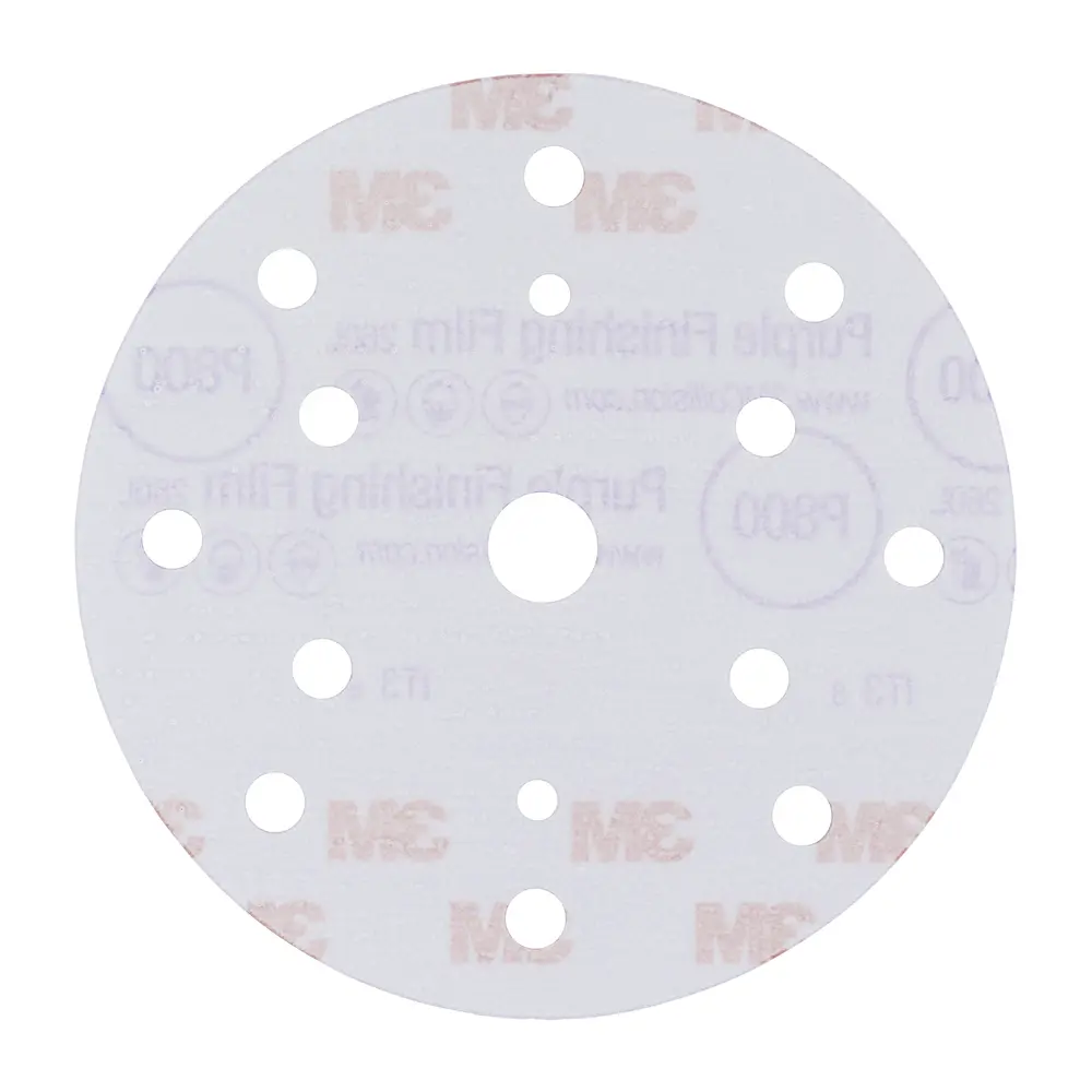 Disco Abrasivo de Suporte Plástico de Acabamento 3M™ Hookit™ 260L púrpura, 150 mm, 15 furos, P800, 51155