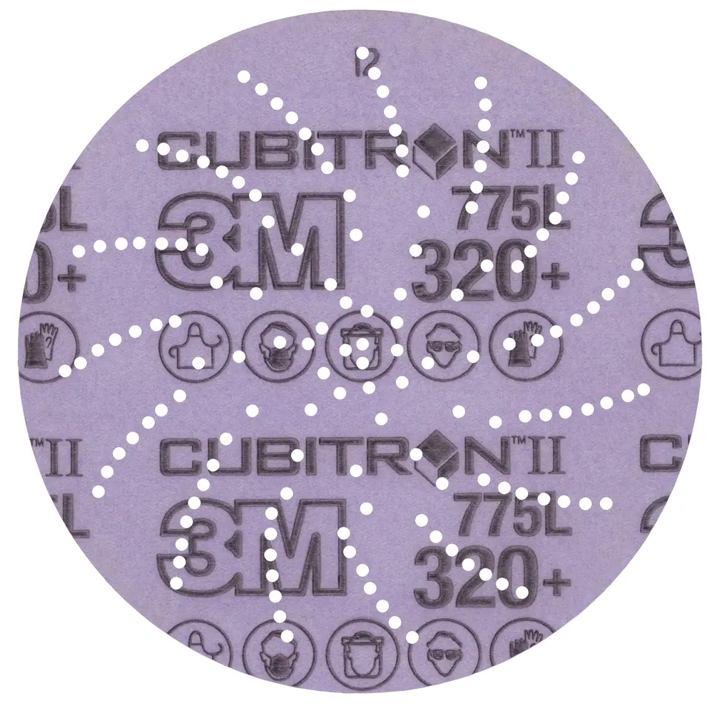 Disco de Limpeza e Acabamento 3M™ Cubitron™ II Hookit™ 775L, 127 mm, 320+ 500LG, 50 per inner, 250 per case