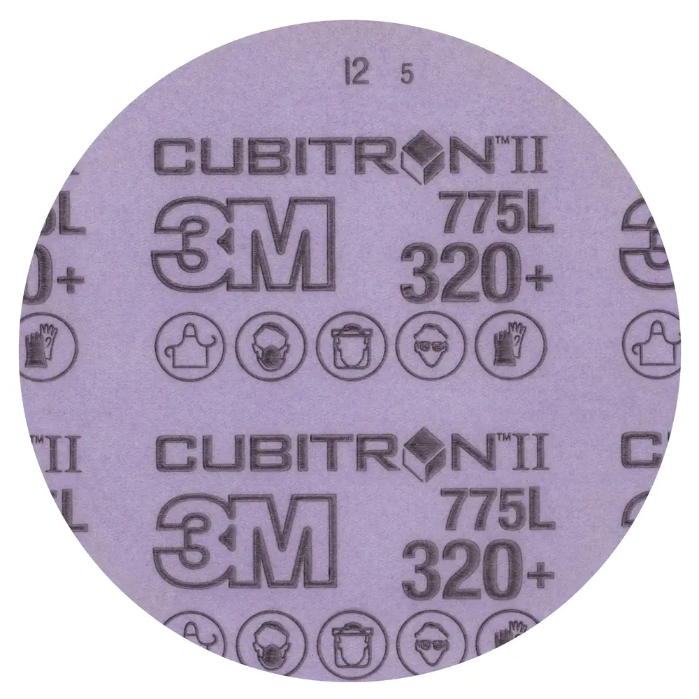 3M™ Cubitron™ II Hookit™ Disco de Limpeza e acabamento 775L, 150 mm, 320+