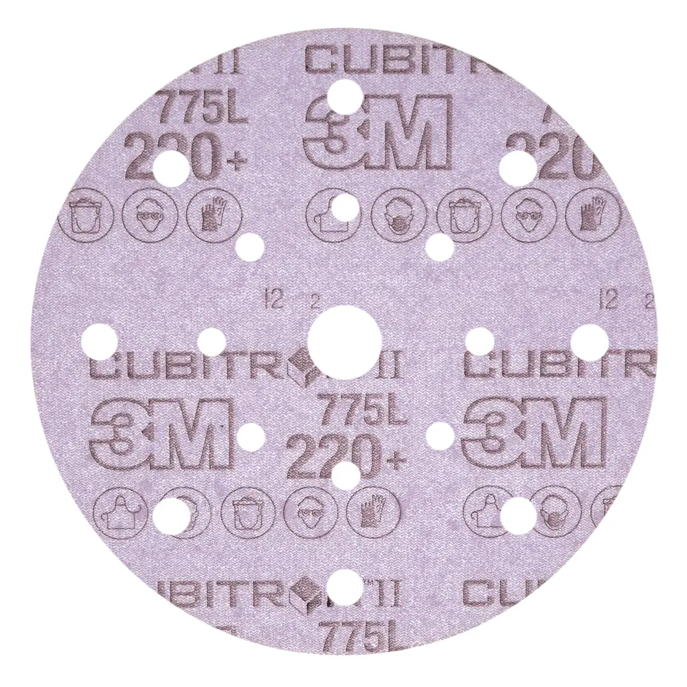 3M™ Cubitron™ II Hookit™ Film Disc 775L, 152 mm x 9.52 mm, 17 Holes, 220+