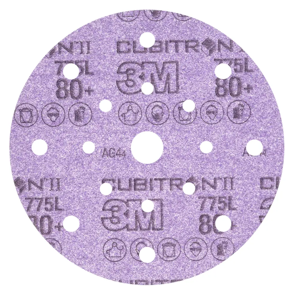 Disco de Limpeza 3M™ Cubitron™ II Hookit™ 775L, 152 mm x 9.53 mm, 17 Holes, 80+ C-Weight, Die 600FG