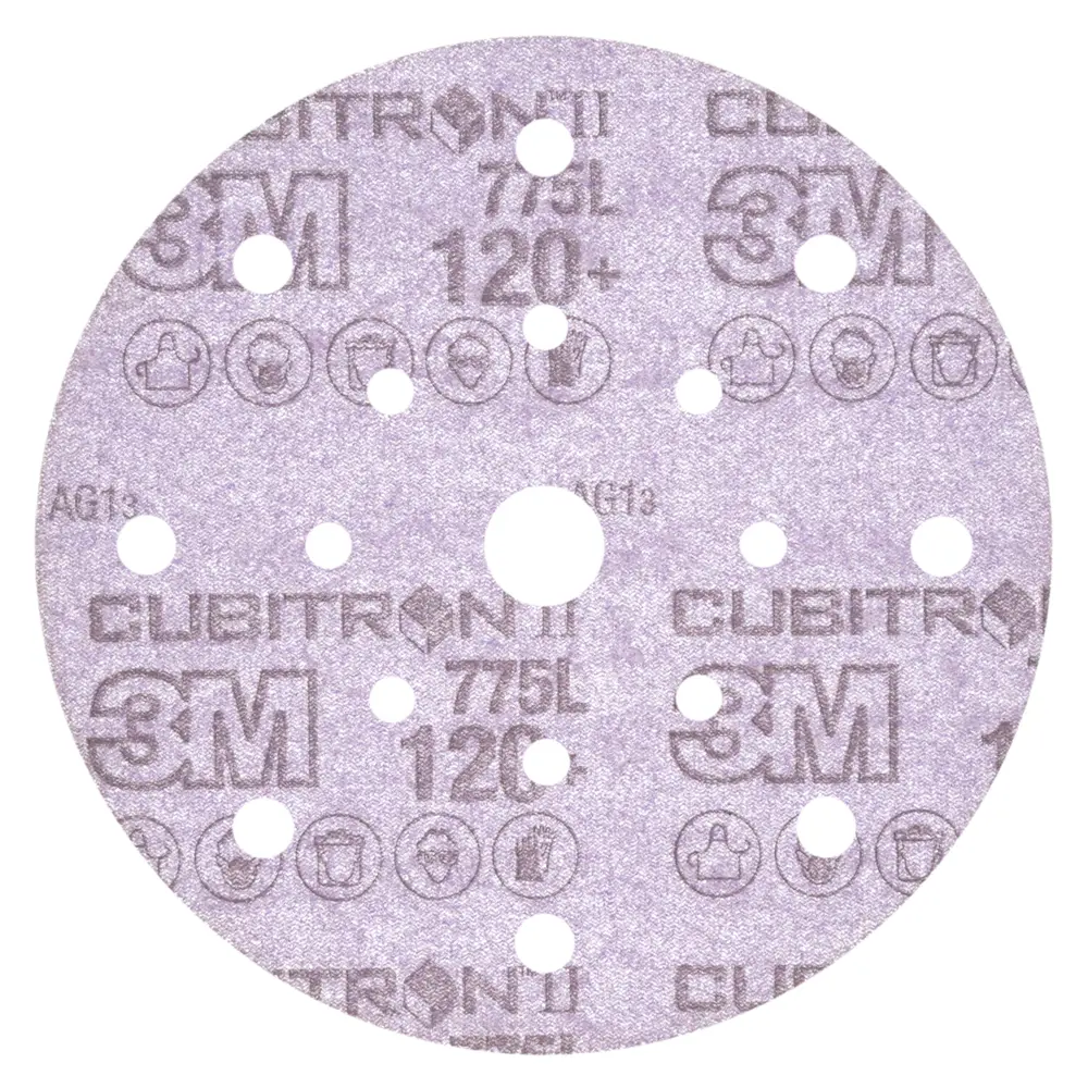 3M™ Cubitron™ II Hookit™ Film Disc 775L, 152 mm x 9.53 mm, 17 Hole, 120+