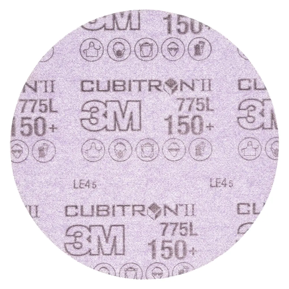 3M™ Cubitron™ II Hookit™ Film Disc 775L, 50343, 150+, 8 in x NH, Die 800L, 50 per inner, 250 per case