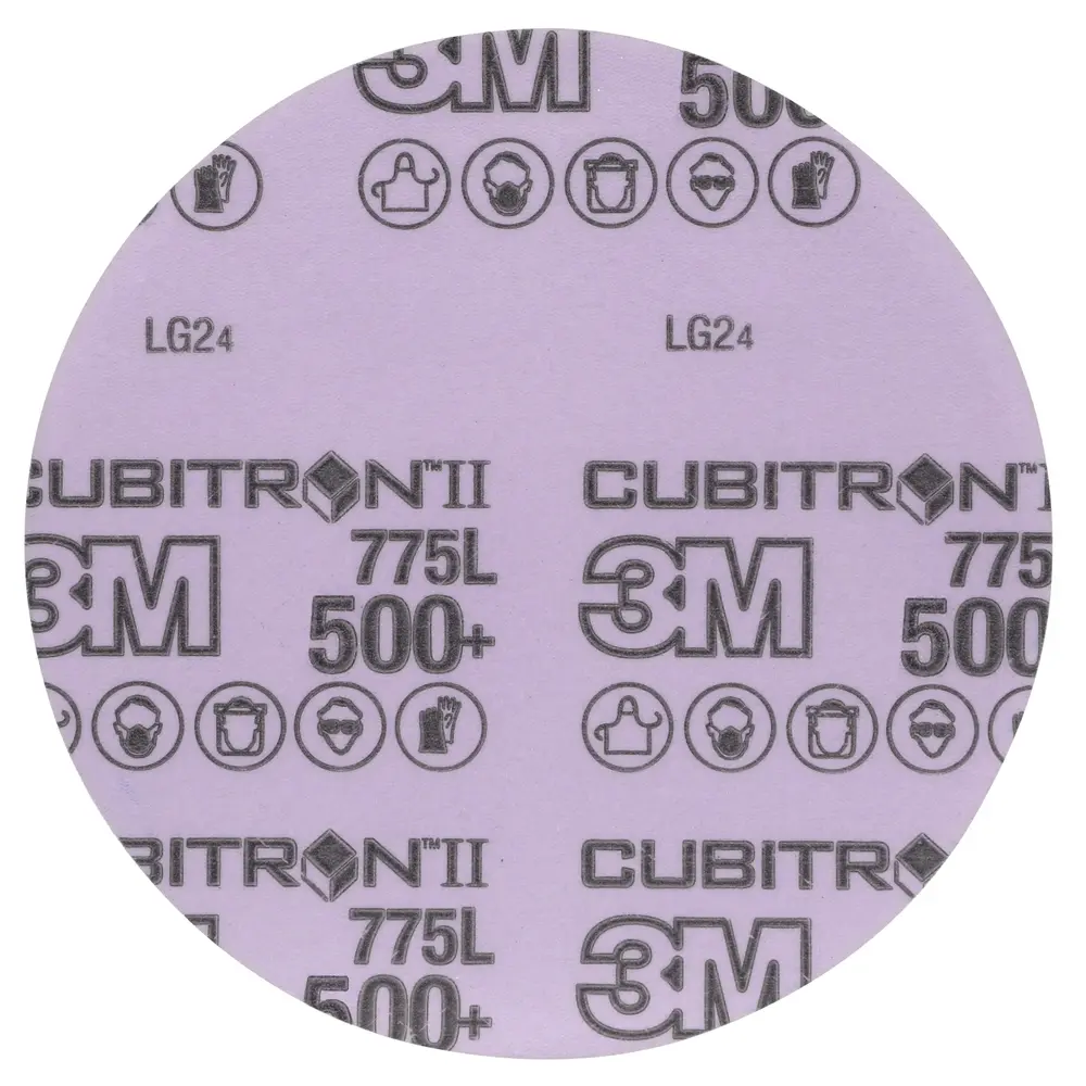 Disco de Limpeza 3M™ Cubitron™ II Hookit™ 775L, 500+ 3MIL, 76.2 mm x NH, Die 300V, 50/Carton, 250 ea/Case