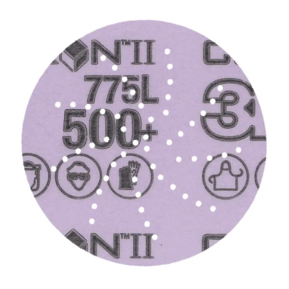 Disco de Limpeza e Acabamento 3M™ Cubitron™ II Hookit™ 775L, 500+ 3MIL, 76.2 mm x NH, Die 300DS, 50/Carton, 250 ea/Case