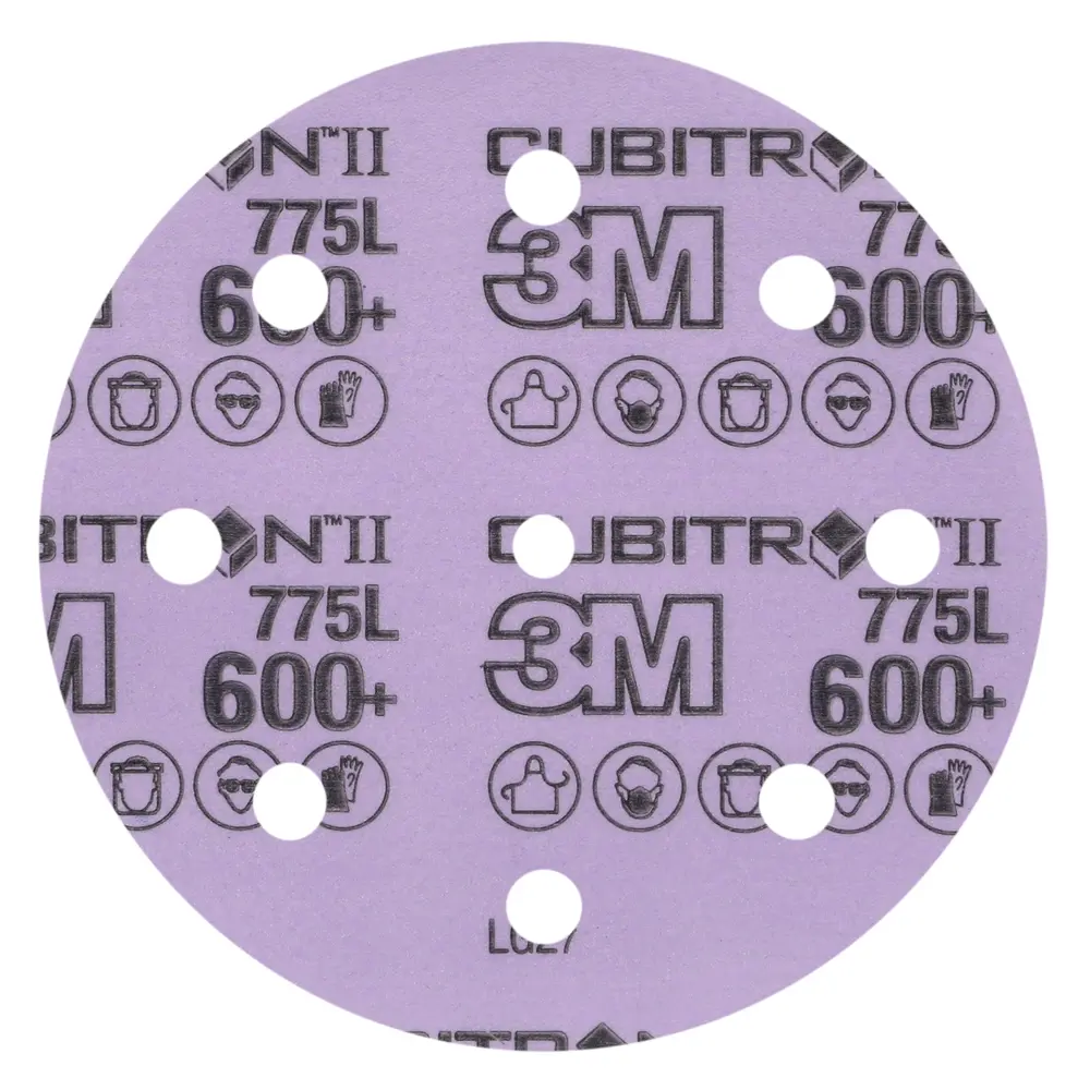 Disco de Limpeza 3M™ Cubitron™ II Hookit™ 775L, 600+ 3MIL, 125 mm, 8HL, Die 500KE