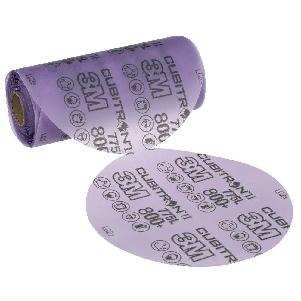 3M™ Cubitron™ II Stikit™ Film Disc Roll 775L, 800+ 3MIL, 125 mm, Linered, 500