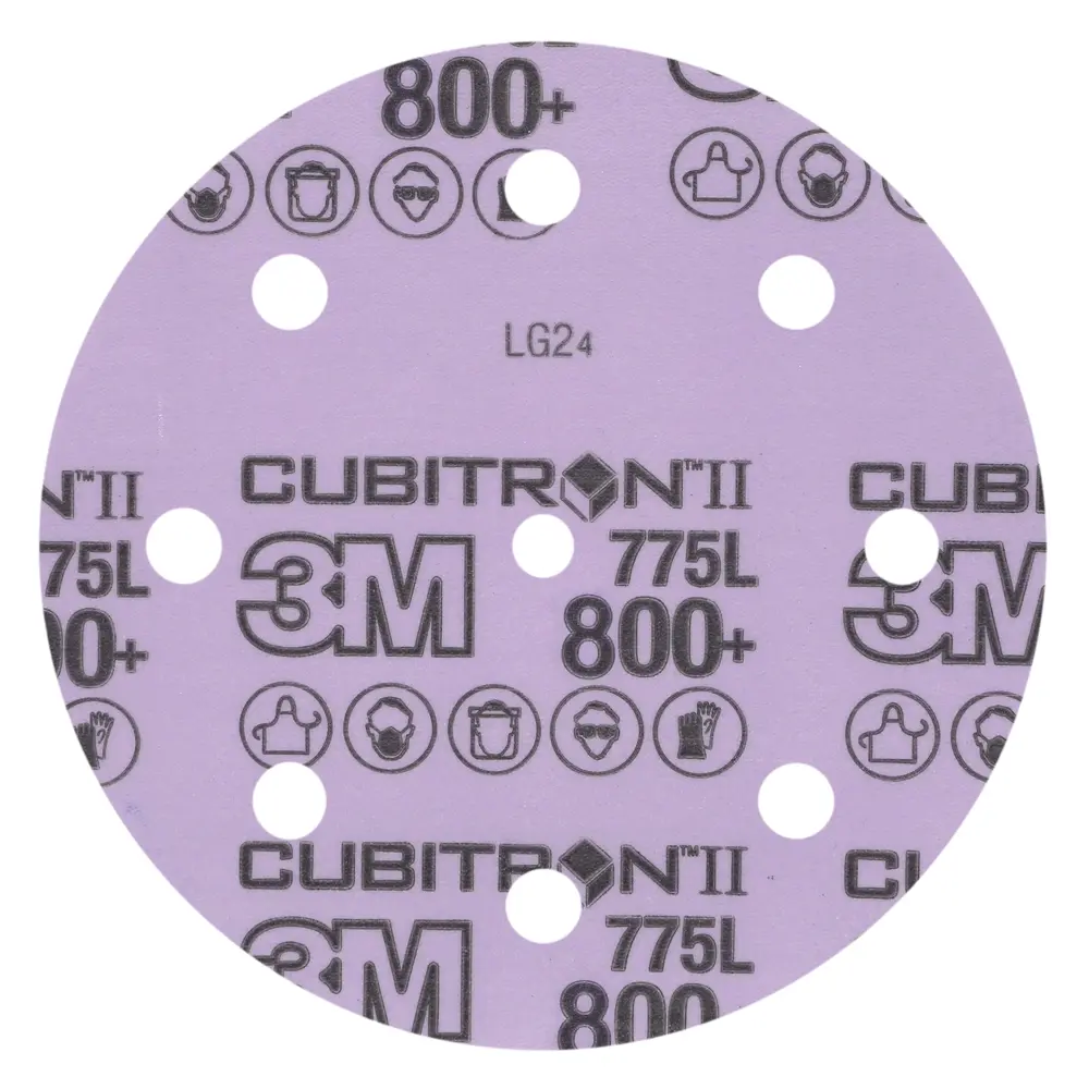 Disco de Limpeza 3M™ Cubitron™ II Hookit™ 775L, 800+ 3MIL, 125 mm, 8HL, Die 500KE
