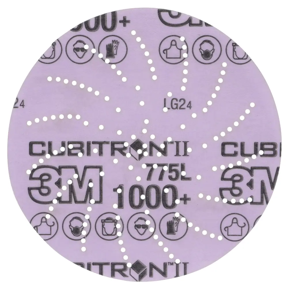Disco de Limpeza e Acabamento 3M™ Cubitron™ II Hookit™ 775L, 1000+ 3MIL, 127 mm x NH, Die 500LG, 50/Carton, 250 ea/Case