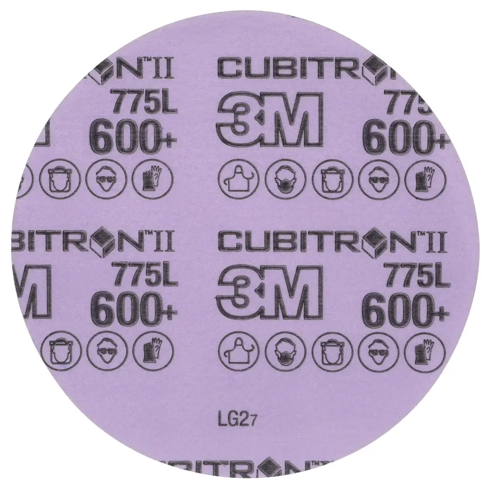3M™ Cubitron™ II Stikit™ Film Disc 775L, 600+ 3MIL, 125 mm, Die 500X, Linered