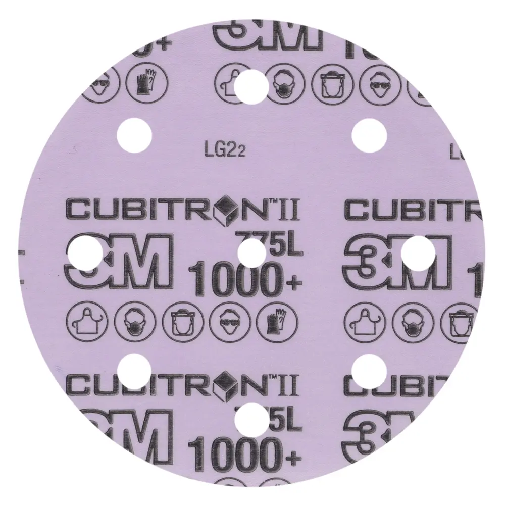 Disco de Limpeza 3M™ Cubitron™ II Hookit™ 775L, 1000+ 3MIL, 125 mm, 8HL, Die 500KE