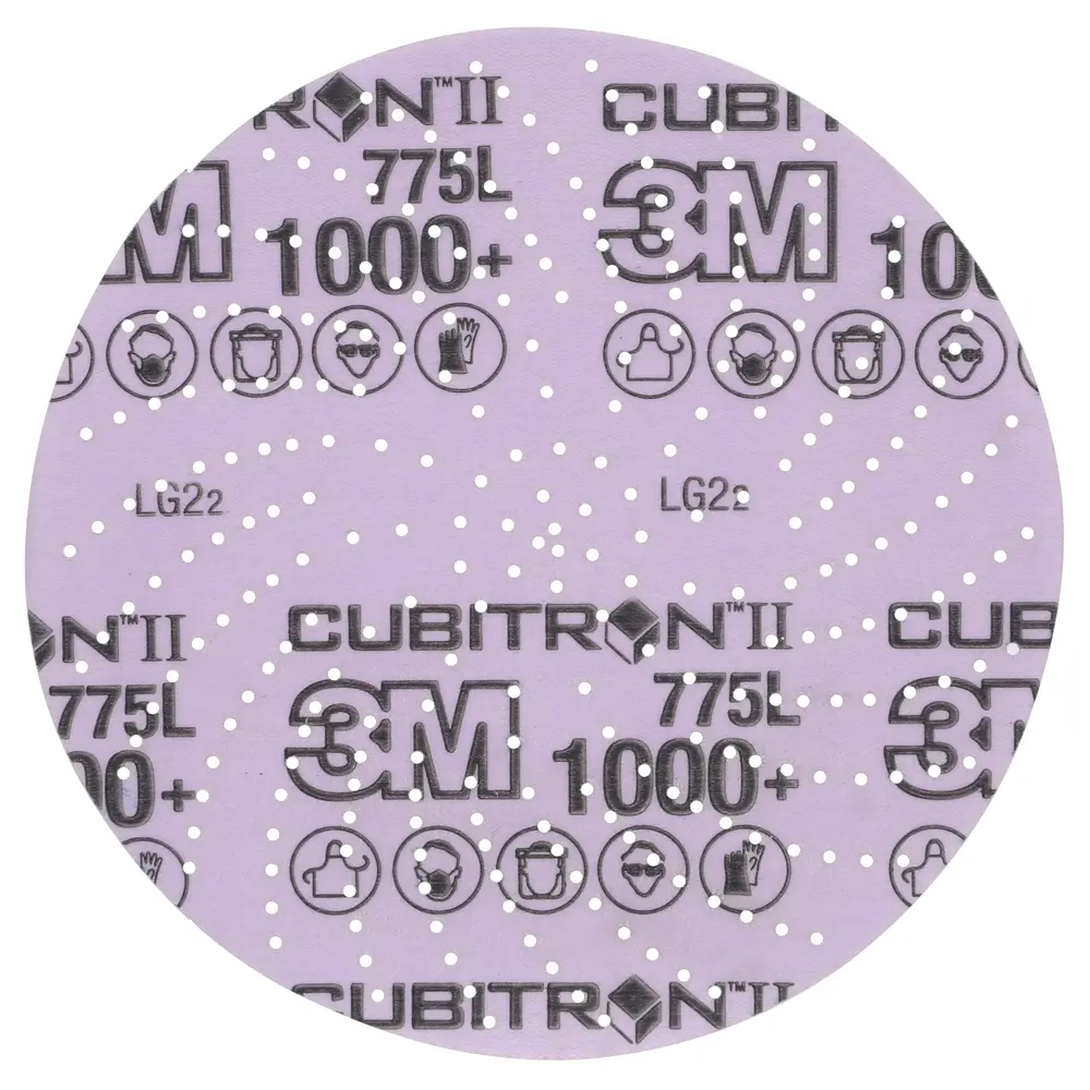 Disco de Limpeza e Acabamento 3M™ Cubitron™ II Hookit™ 775L, 1000+ 3MIL, 152.4 mm x NH, Die 600LG, 50/Carton, 250 ea/Case