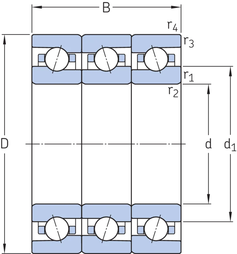 Rolamentos de esferas de contato angular de superprecisão - 7017 ACE/HCP4ATBTG37GMM2
