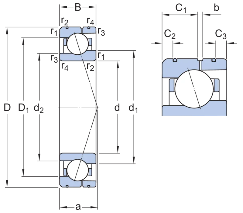 Rolamentos de esferas de contato angular de superprecisão - 71911 CEGA/HCP4AL