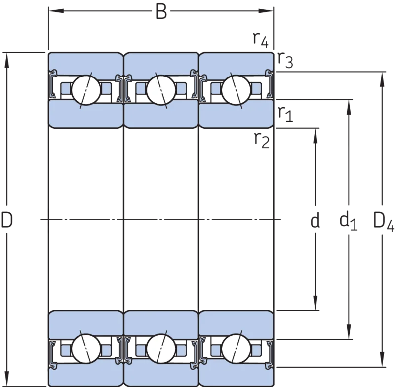 Rolamentos de esferas de contato angular de superprecisão - S7012 CB/P4ATBTG9.5