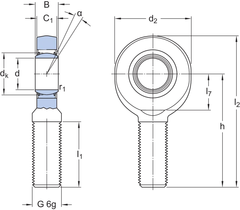 Terminais de rótula - SAL 40 TXE-2LS